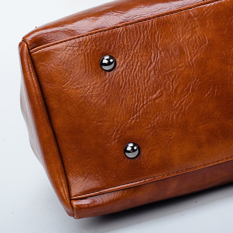 Oil wax leather women bag - Image 3