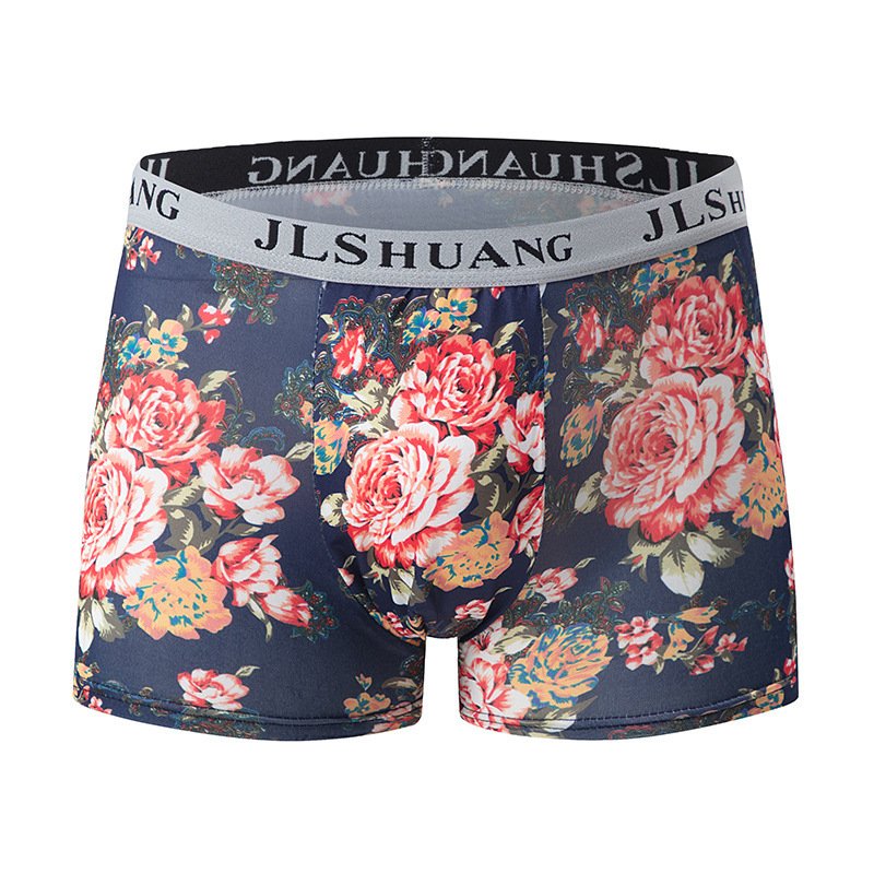 4-Pack Mens Fashionable Boxer Briefs With Floral Print - Image 6