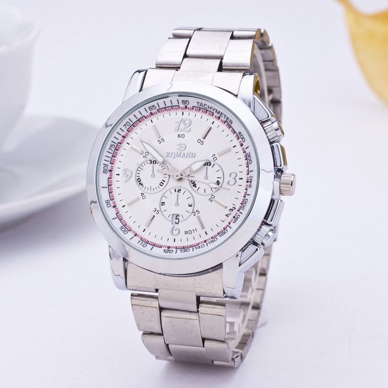 Diamond-studded mesh plate Personality scale High-grade steel belt sports and leisure watch - Image 2