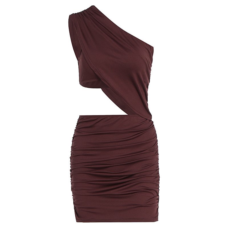 New Womens Fashion Off-shoulder Design Midriff-baring Bodycon Sheath Dress - Image 4