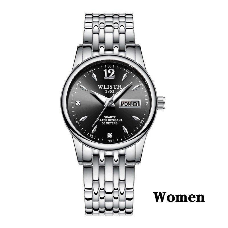 Women Dress Watch Rose Gold Stainless Steel WLISTH Brand Fashion Ladies Wristwatch Week Date Quartz Clock Female Luxury Watches - Image 4