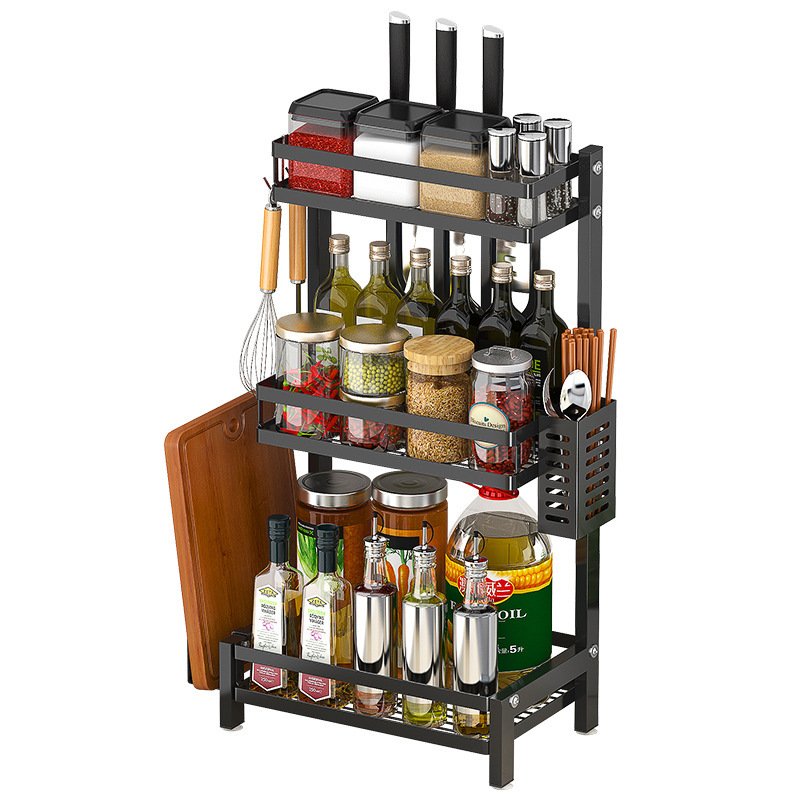 Stainless Steel Kitchen Rack Thickened Seasoning Rack Multi Layer Kitchen Seasoning Storage Rack - Image 6