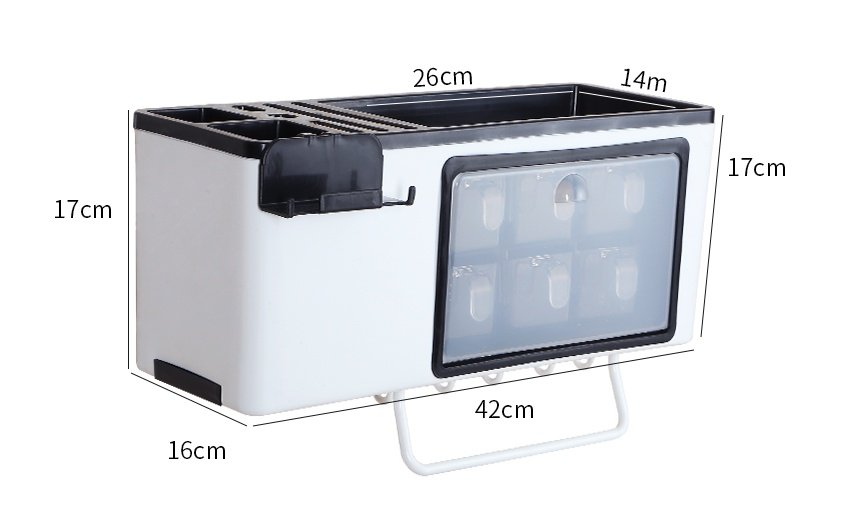 Kitchenware Rack Seasoning Storage Box Multifunctional Floor Condiment Storage Knife Rack - Image 8
