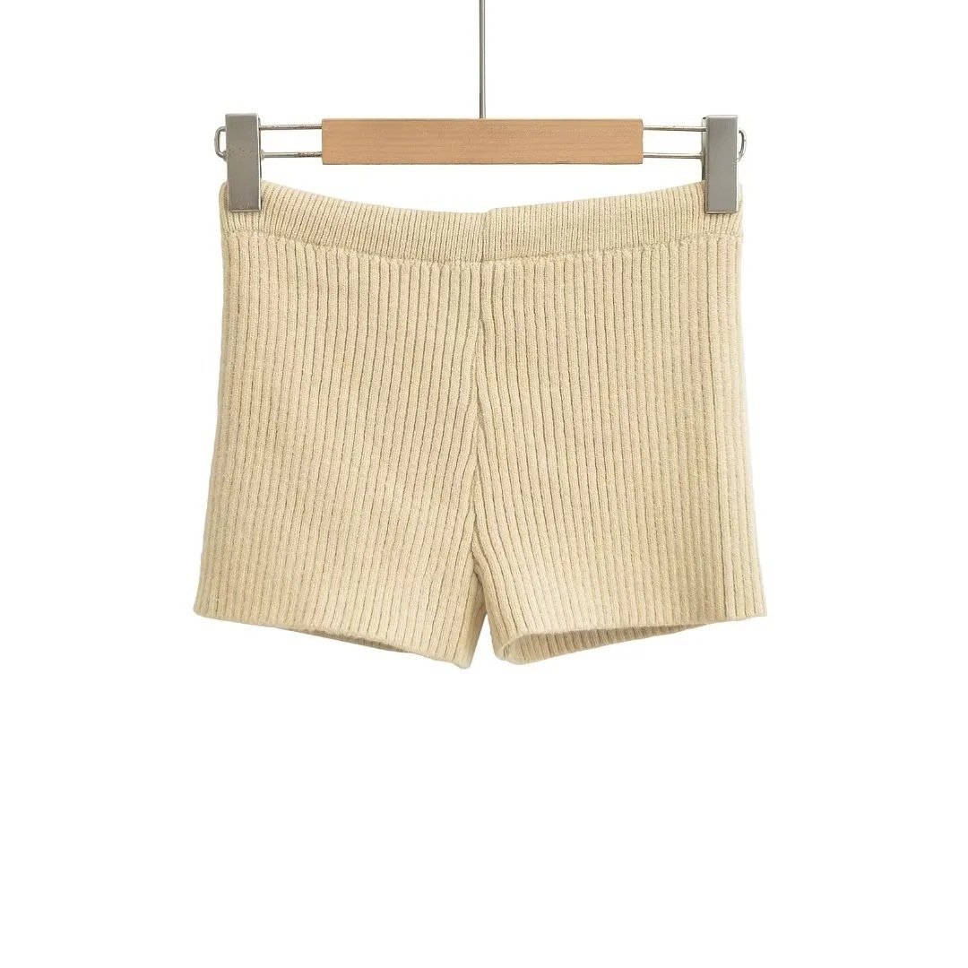 Elastic Elastic Hip Knitted Shorts Women's Knitted Shorts - Image 7