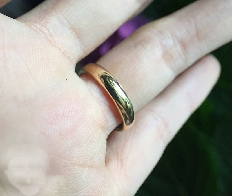 Simple Men And Women Couples Ring Rose Gold Light Luxury - Image 2