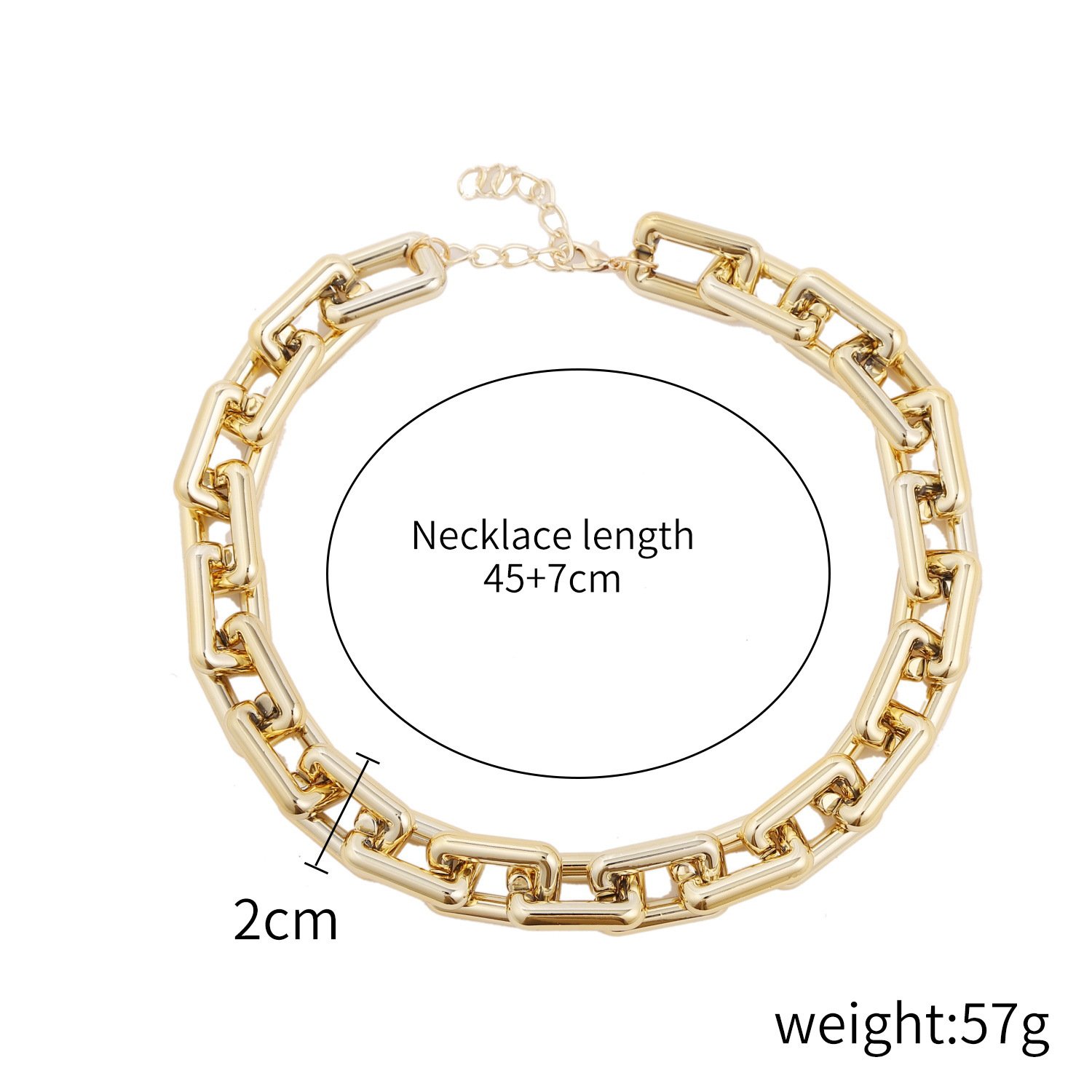 Simple Acrylic Chain Necklace Women - Image 2