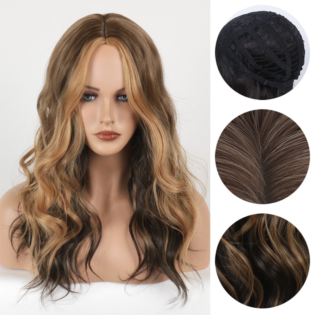 Women's Chemical Fiber Wig With Gradient Long Curly Hair - Image 4