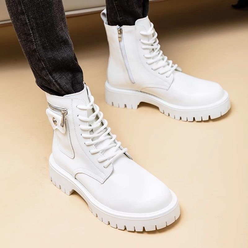 Martin Boots Men's Leather High-top Leather Shoes - Image 3