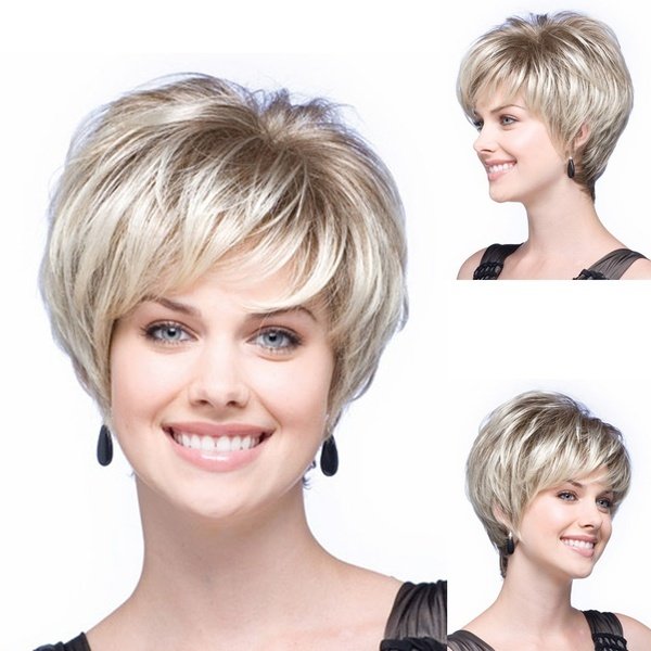 Grey Mom Wig Fashion Silver White - Image 6