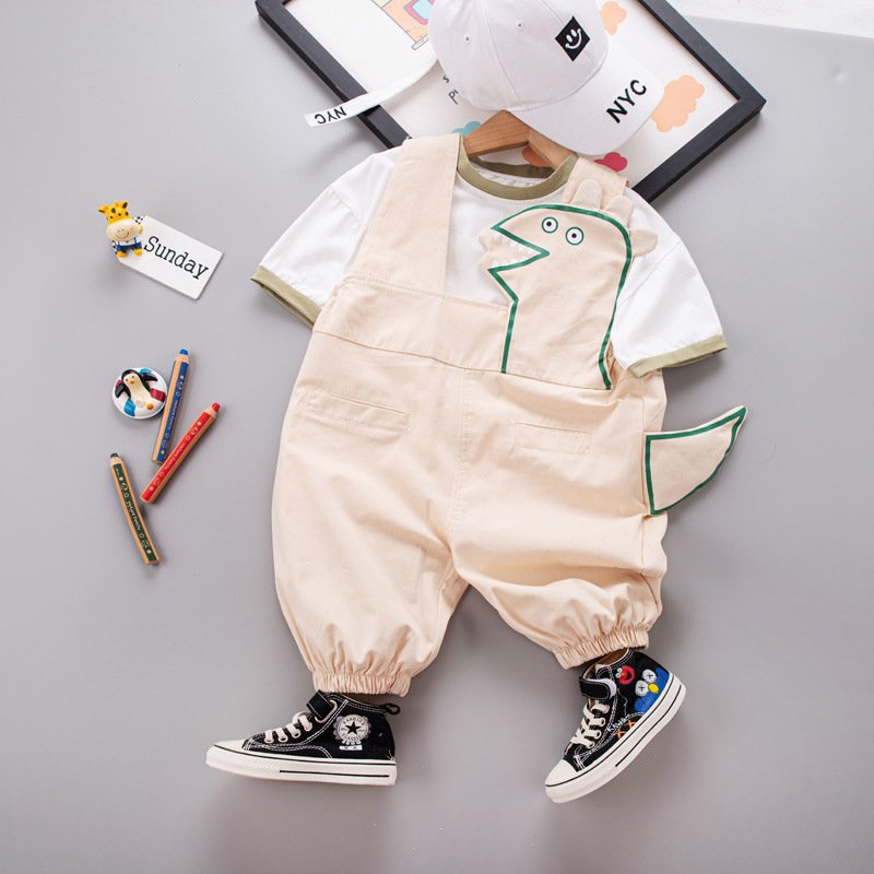 T-shirt Suspender Shorts Two-piece Set - Image 3