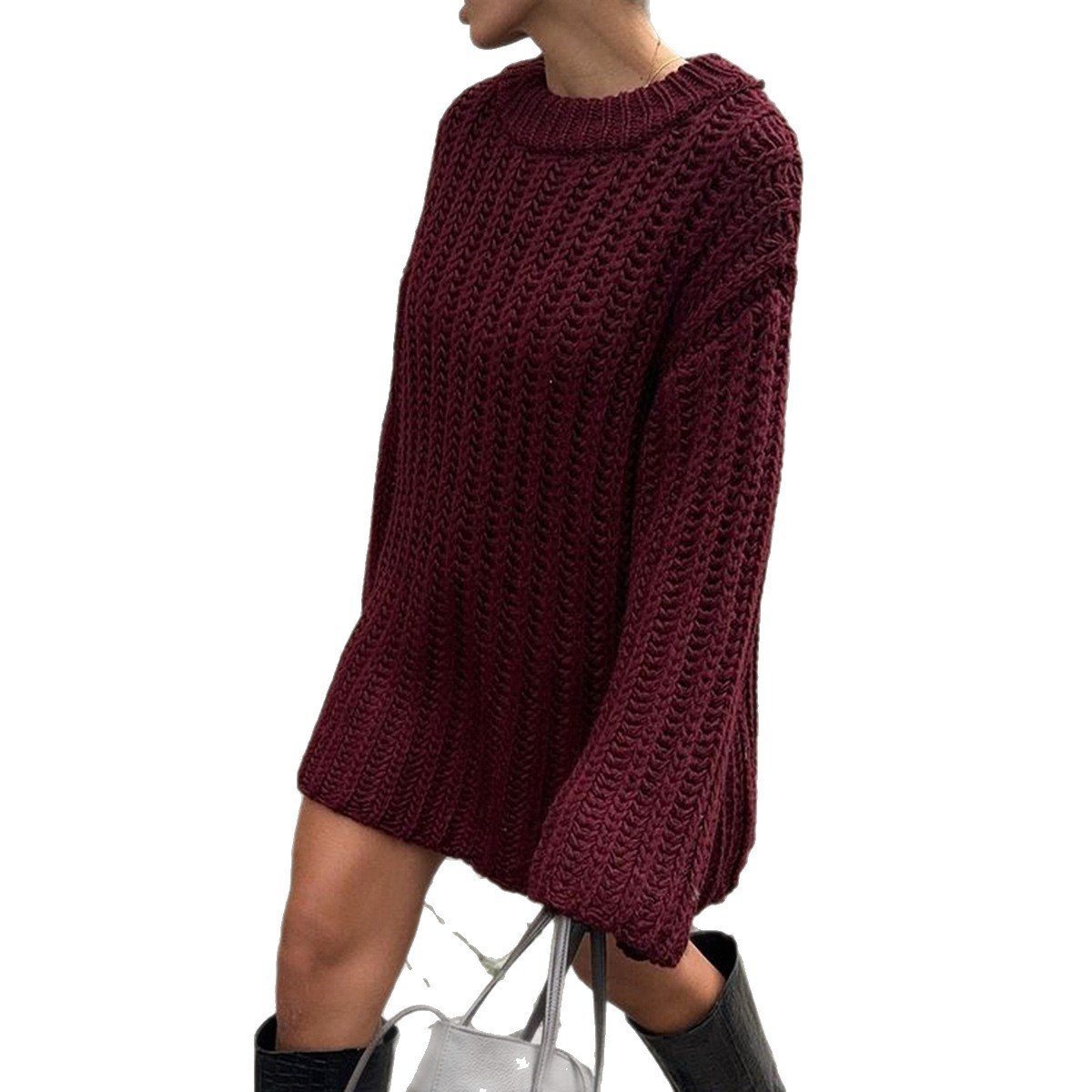 Casual Vacation Wool Coat Women's Clothing - Image 3
