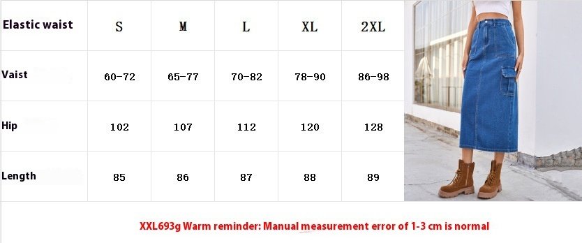 European And American Summer Washed Overalls Skirt Denim Skirt - Image 5