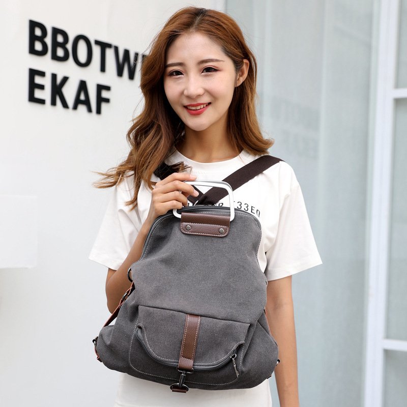 Canvas backpack women bag - Image 6