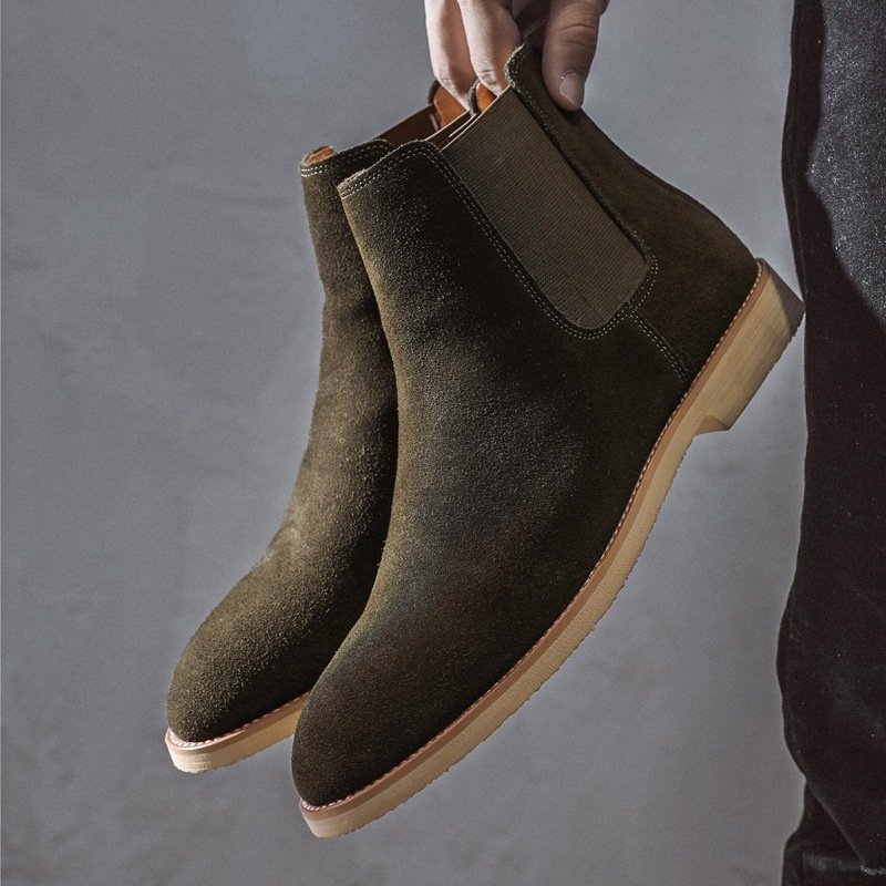 Men's Chelsea Boots AutumnWinter Suede High-Top - Image 8