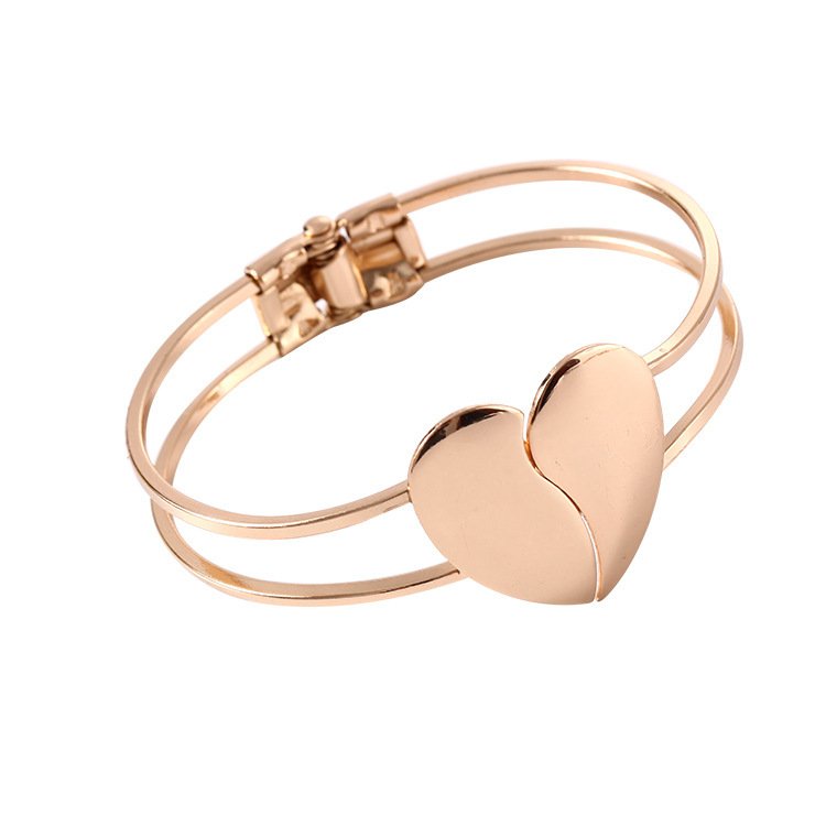 Frosted double heart bracelet women - Image 6