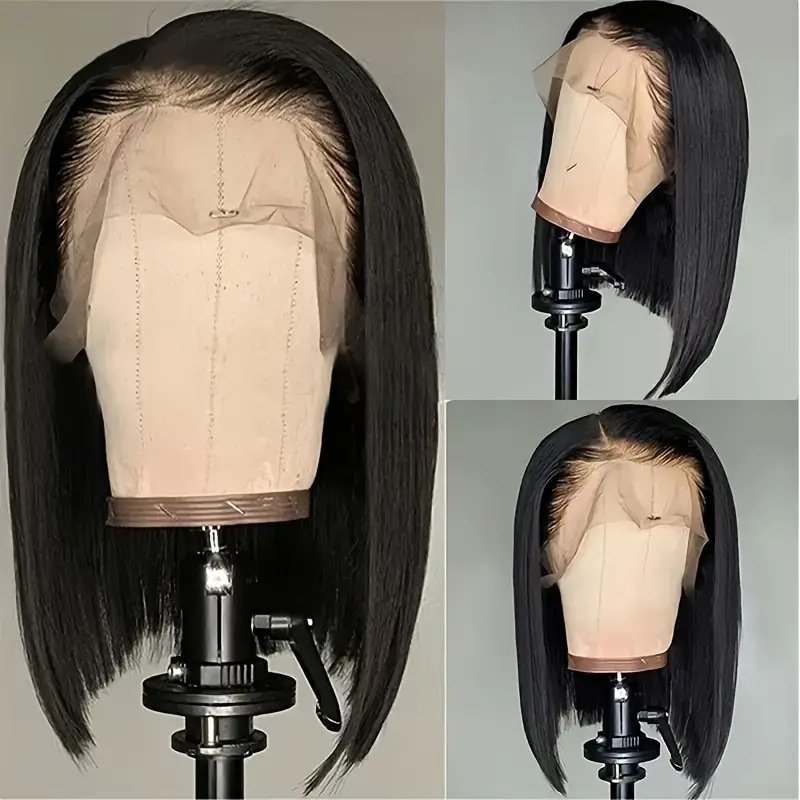Front Lace Wig Women's Medium Short Straight Hair - Image 3