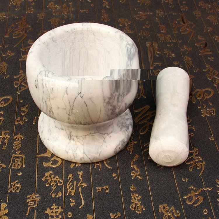 Kitchenware Marble Garlic Mortar Traditional Grinding Utensil - Image 3