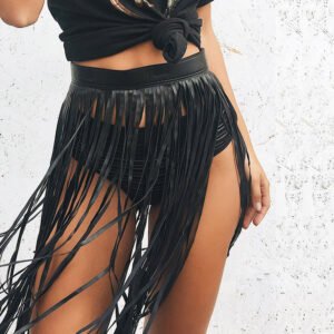 Summer New Women's Clothing Sexy Tassel Splicing Skirt