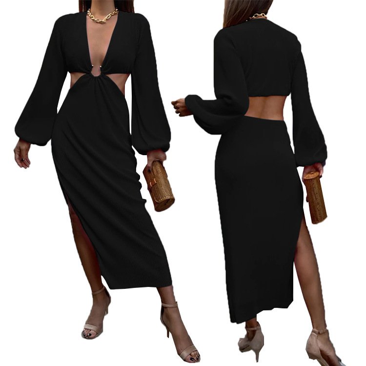 Autumn Fashion Pressed Pleated Waistless Women's Dresses - Image 3