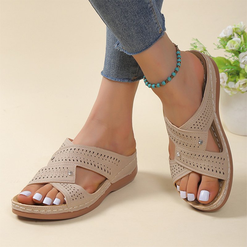 Summer Slippers Women Low Heels Wedges Sandals Non Slip Beach Shoes - Image 7