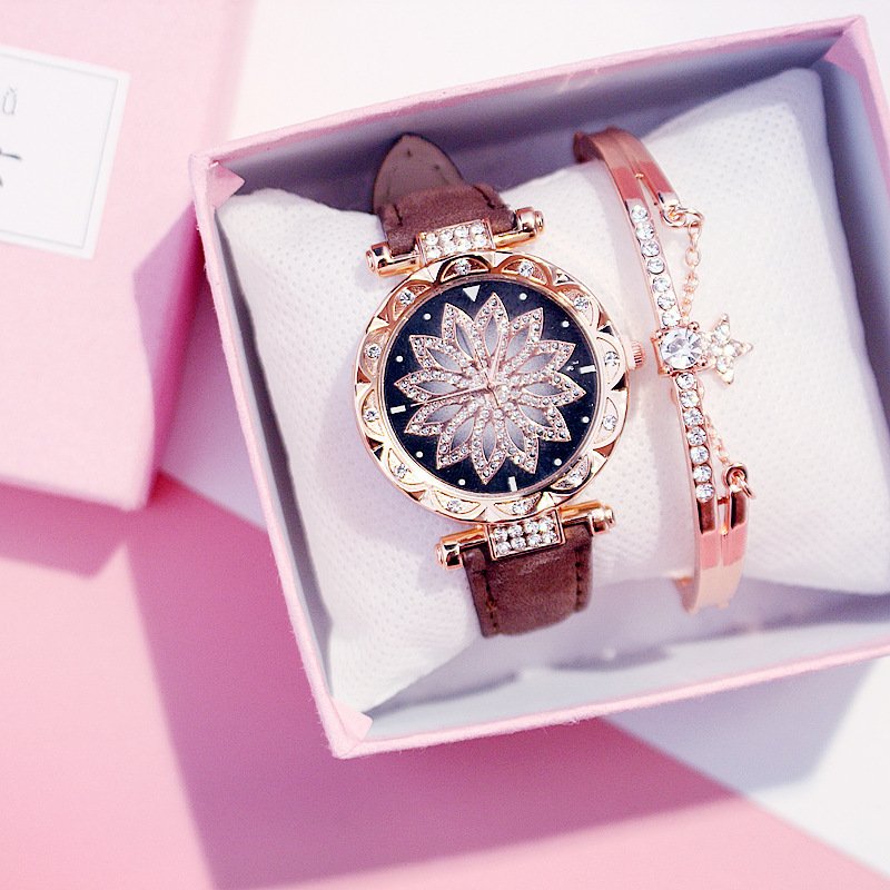 Rotating ladies net red quartz watch casual - Image 3