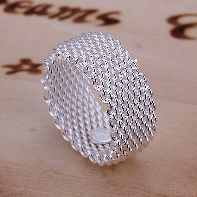 Exaggerated wire mesh ring women - Image 2