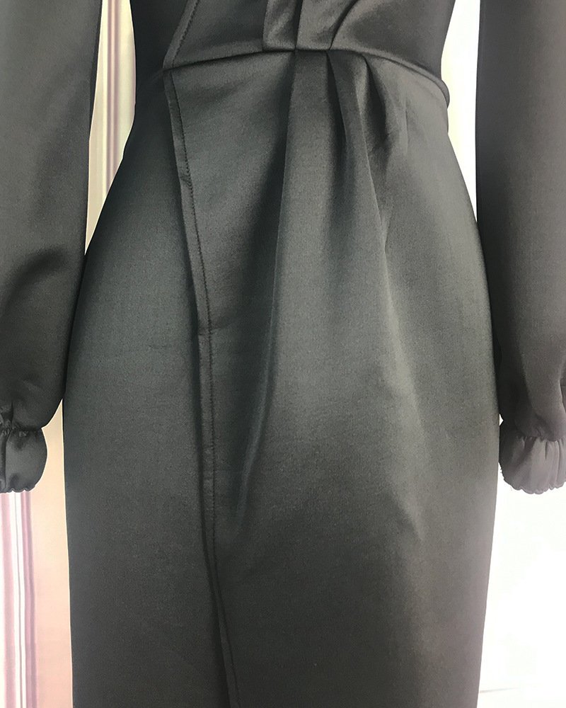 Bubble sleeve dress evening dress - Image 9
