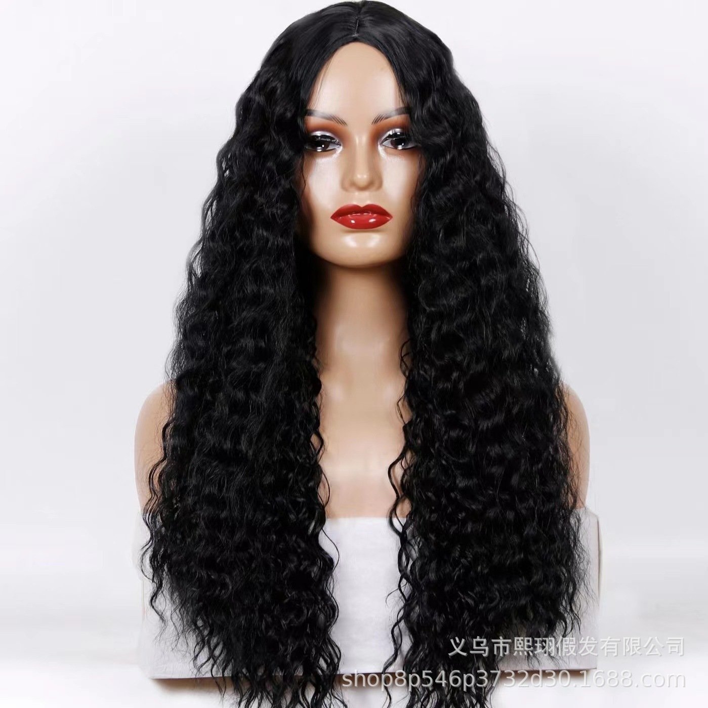 Medium Long Curly Hair Wave Synthetic Wigs - Image 5