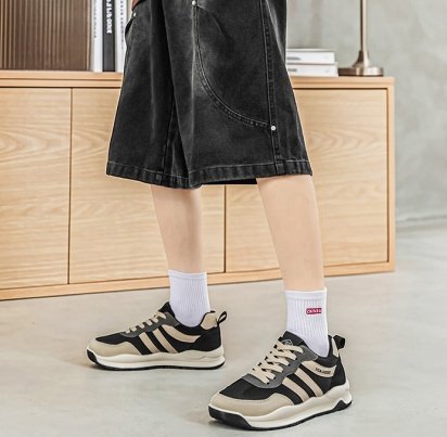 Men's Wide Toe Cortez-style Sneakers, Extra Wide Shoes For Wide Feet & High Instep, Soft Mesh Casual Trainers - Image 3
