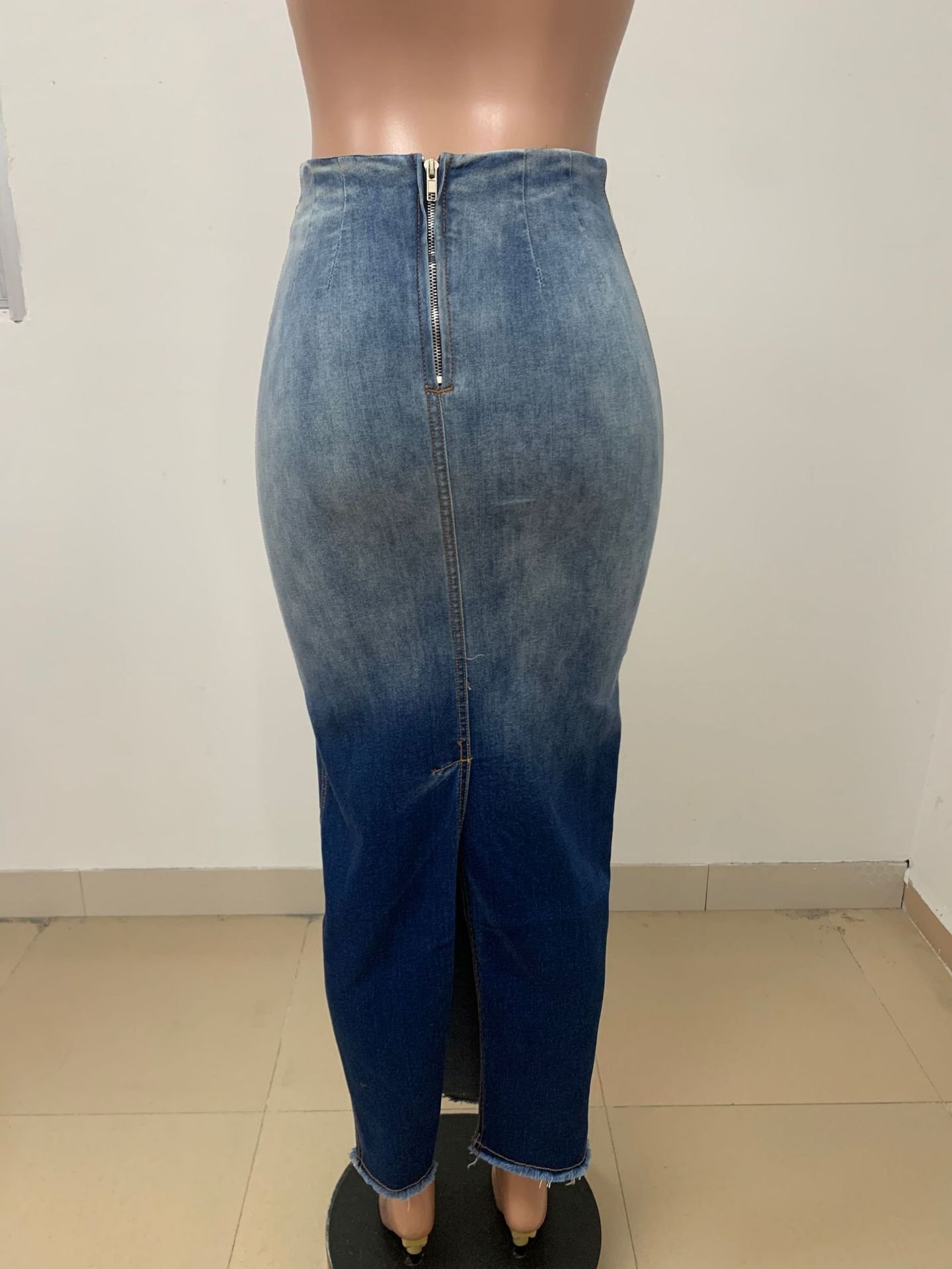 Women's Clothing Fashion Slit Tassel Denim Skirt - Image 7