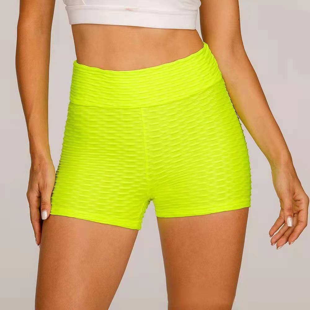 Yoga Pants Bubble Shorts Jacquard Yoga Sports Fitness Shorts Hip-fitting Shorts - Image 7