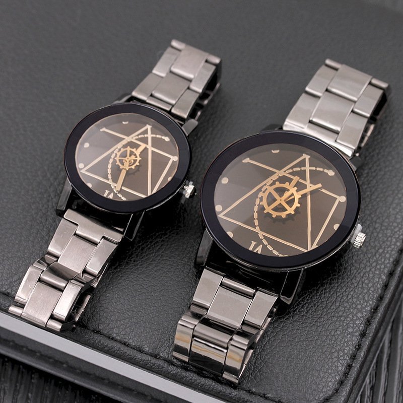 Fashion Gear Compass Turntable Steel Watch Men And Women Couple Watches - Image 6