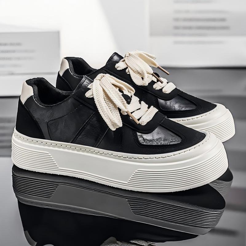 Men Chunky Platform Heighten Casual Skate Sneakers