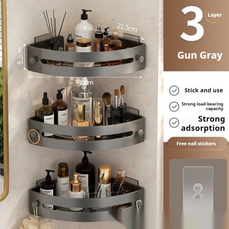 Bathroom Triangle Storage Rack Punch-free - Image 3