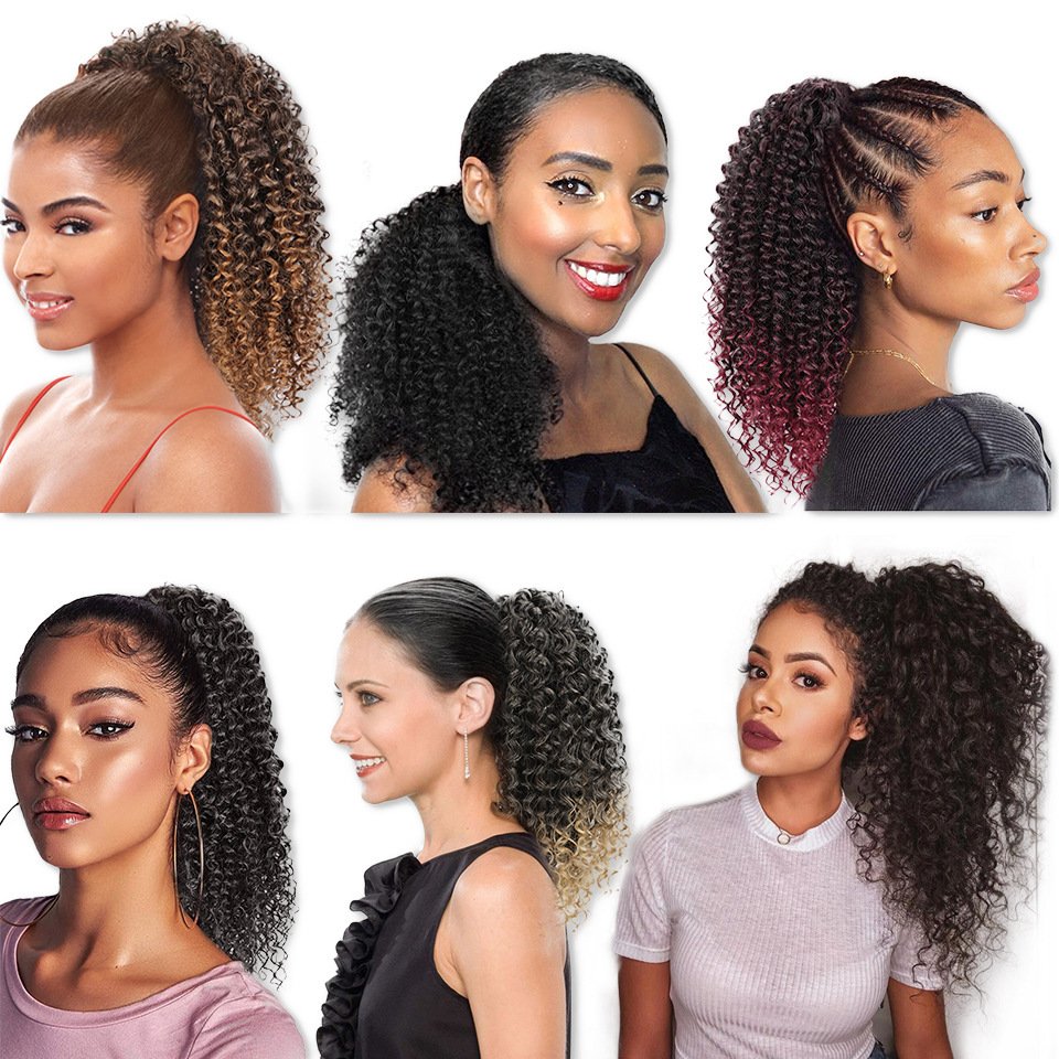 Drawstring Puffy Ponytail Afro Curls - Image 3
