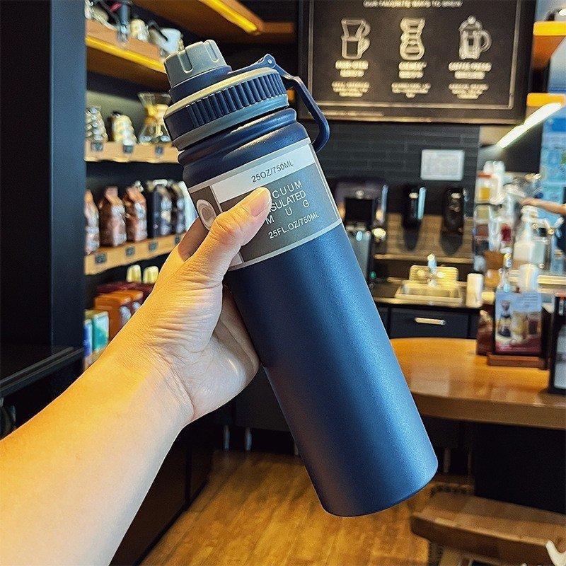Portable Handle Stainless Steel Large Capacity Vacuum Cup - Image 3