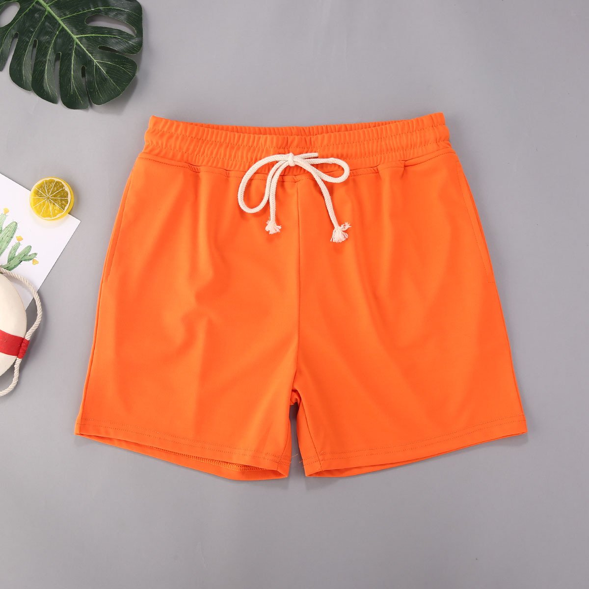 Beach Style Men's Swimming Shorts Solid Color Shorts Men - Image 4