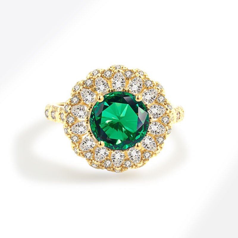 Green Moissanite Ring Women - Image 7