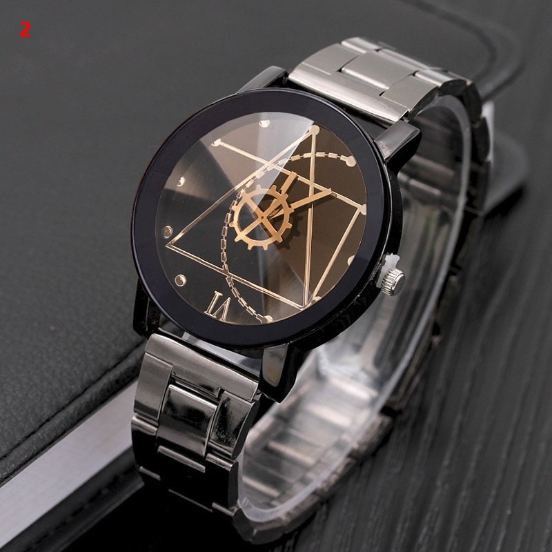 Fashion Gear Compass Turntable Steel Watch Men And Women Couple Watches - Image 4