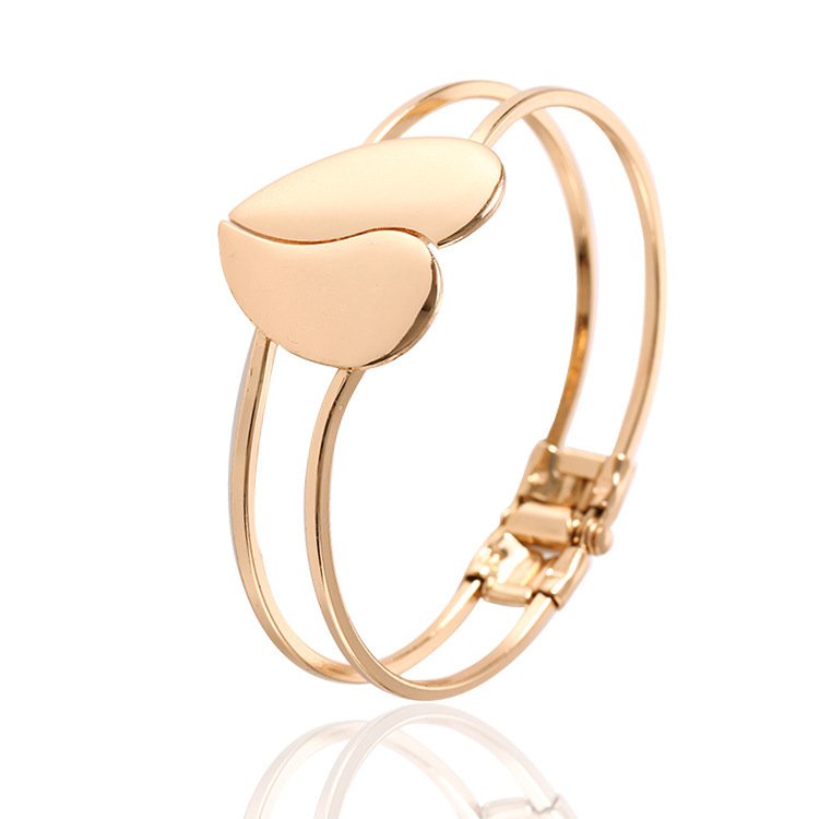 Frosted double heart bracelet women - Image 5