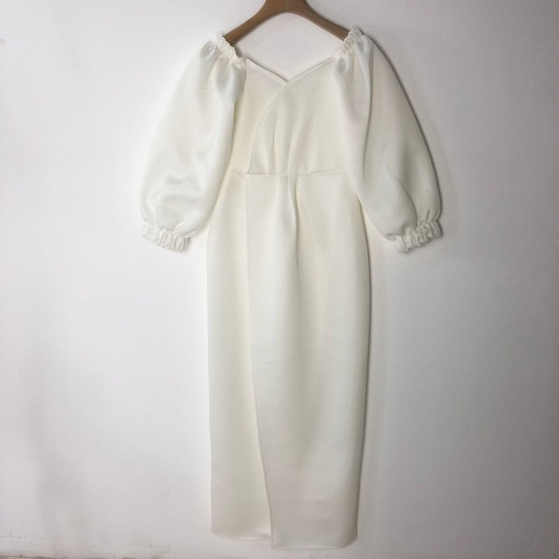 Bubble sleeve dress evening dress - Image 4