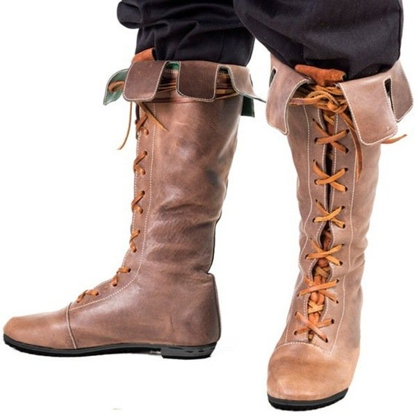 Men's Retro Plus-Size Tall Boots - Image 5