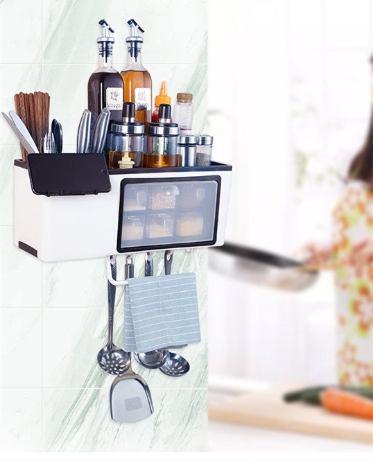 Kitchenware Rack Seasoning Storage Box Multifunctional Floor Condiment Storage Knife Rack - Image 2