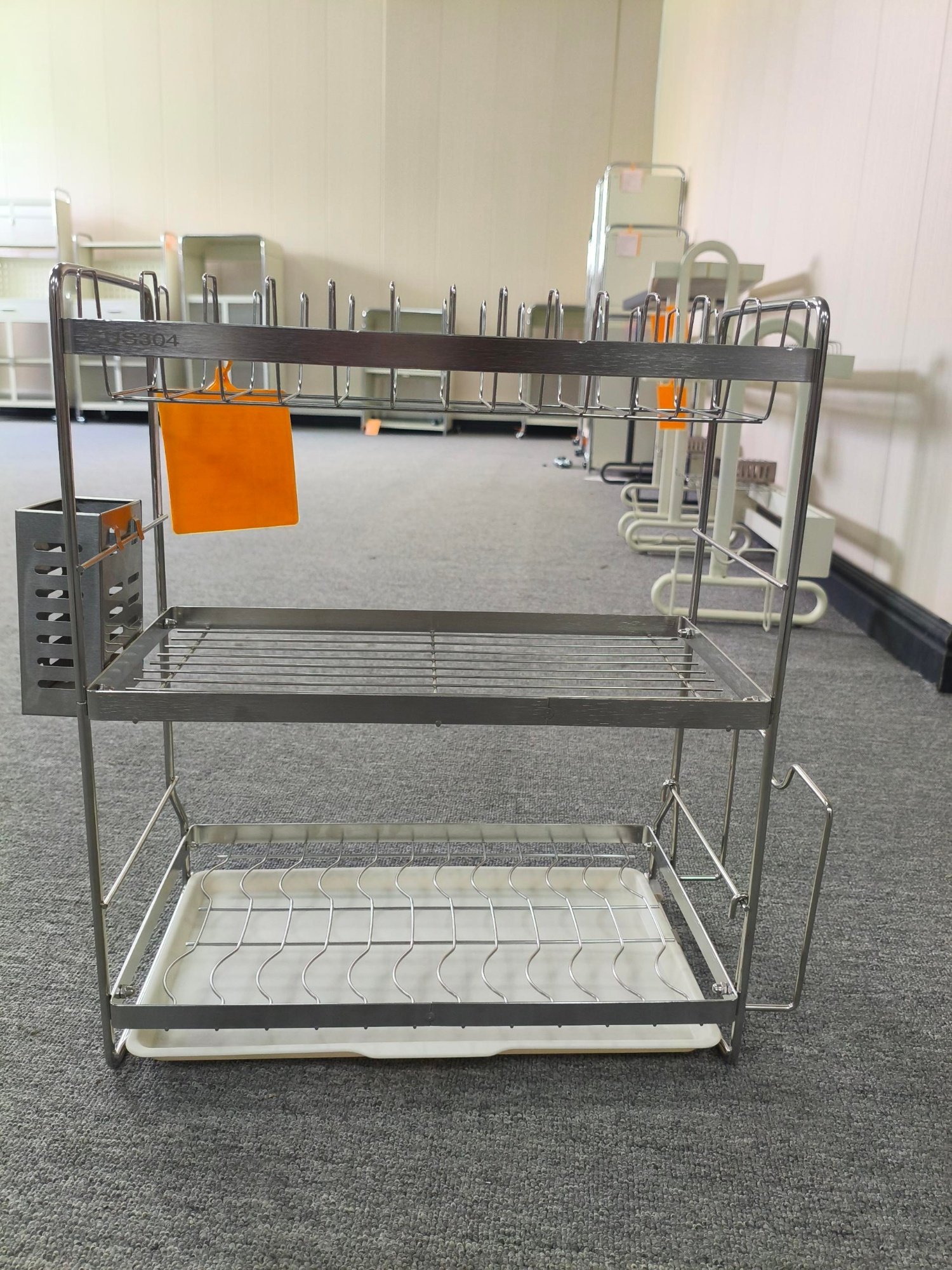 Stainless Steel Dish Storage Rack Draining Plate Rack - Image 4