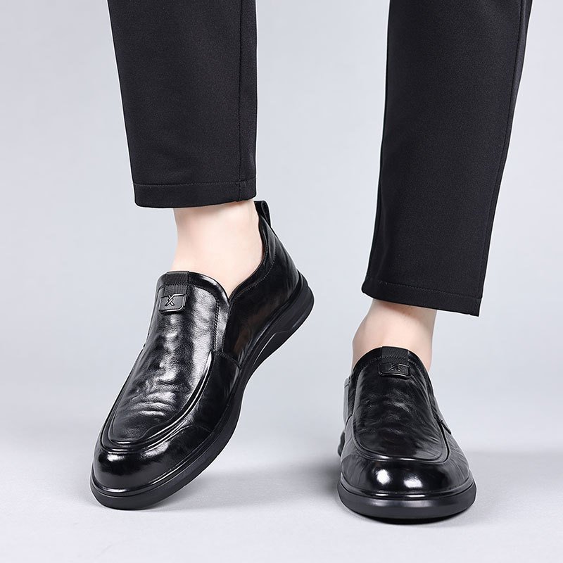 Full-grain Leather Business-casual Slip-on Dress Shoes - Image 6