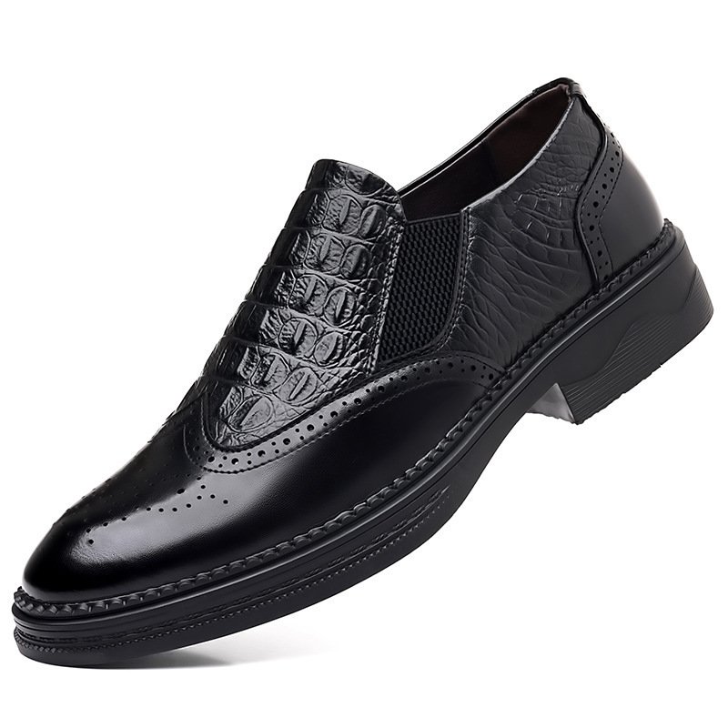 Mens Casual Dress Slip-on Leather Shoes - Image 3
