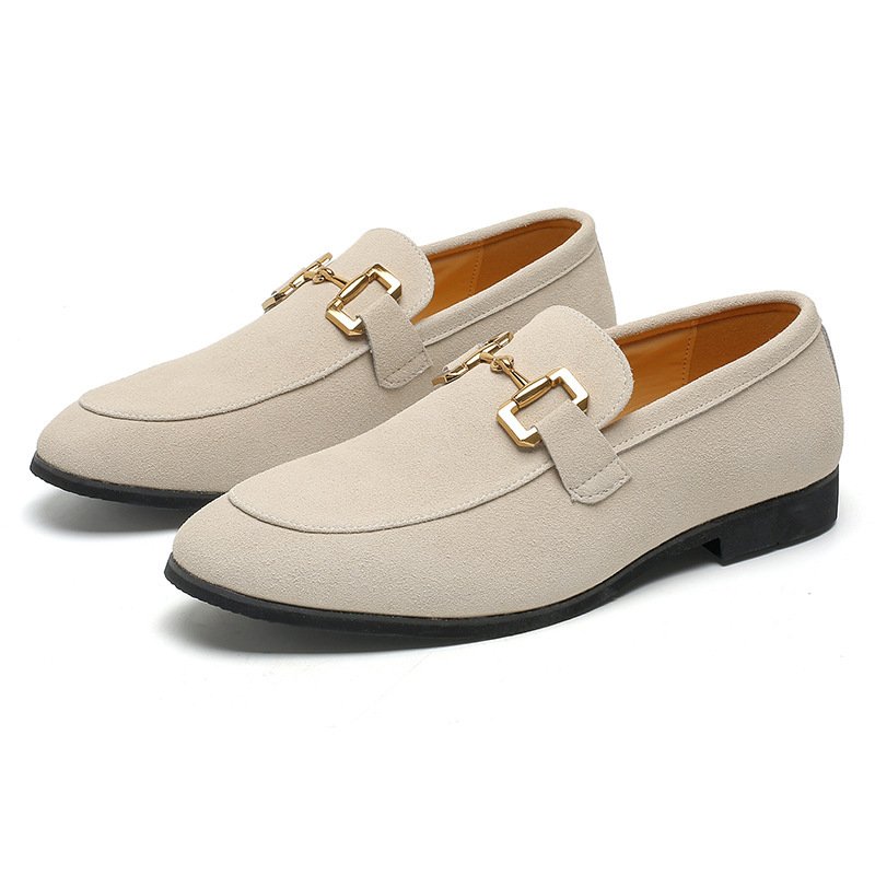 Mens Casual Leather Shoes With Metal Buckles - Image 4