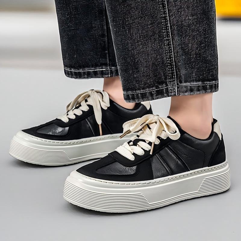 Men Chunky Platform Heighten Casual Skate Sneakers - Image 6