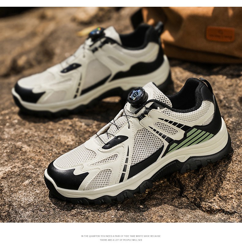 Men's Summer Hiking Shoes, New Breathable Hollow Mesh Sneakers, Non-slip Wear-resistant Casual Dad Shoes For Men - Image 6