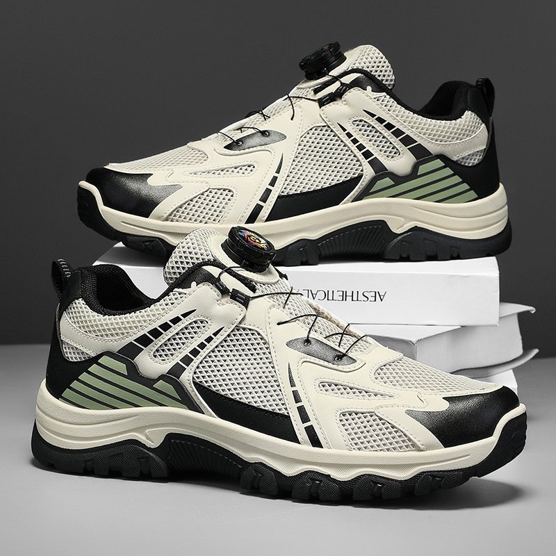 Men's Summer Hiking Shoes, New Breathable Hollow Mesh Sneakers, Non-slip Wear-resistant Casual Dad Shoes For Men - Image 2
